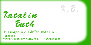 katalin buth business card